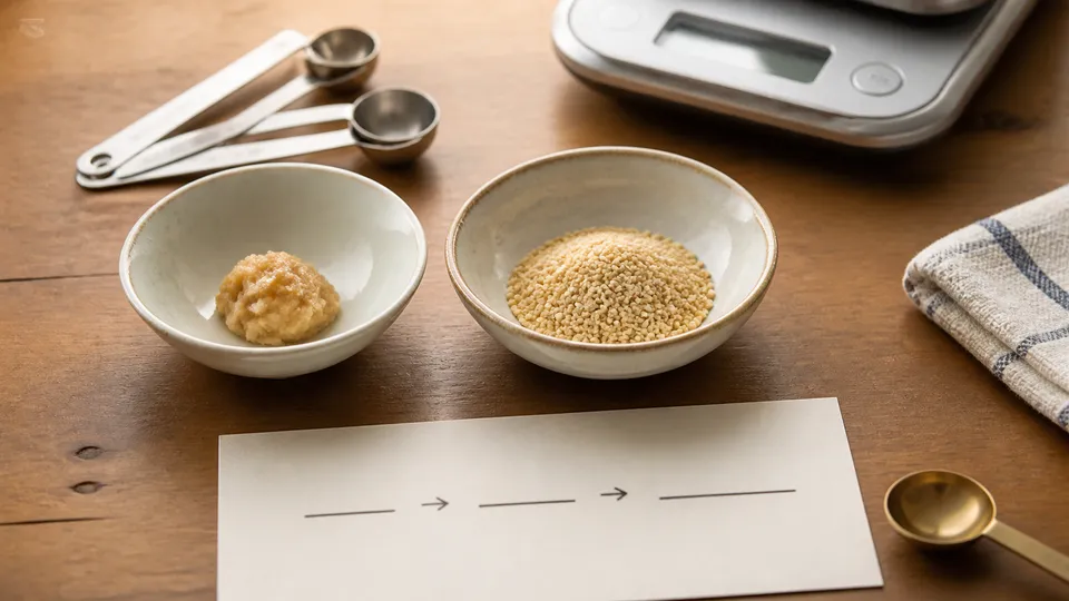 創味シャンタン5gから鶏ガラスープの素へ逆換算するキッチンメモ