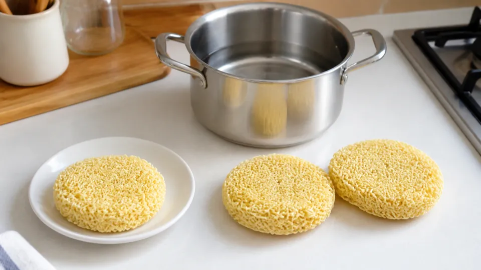 サリ麺一袋と二袋を鍋に入れる量の違いを考えるイメージ