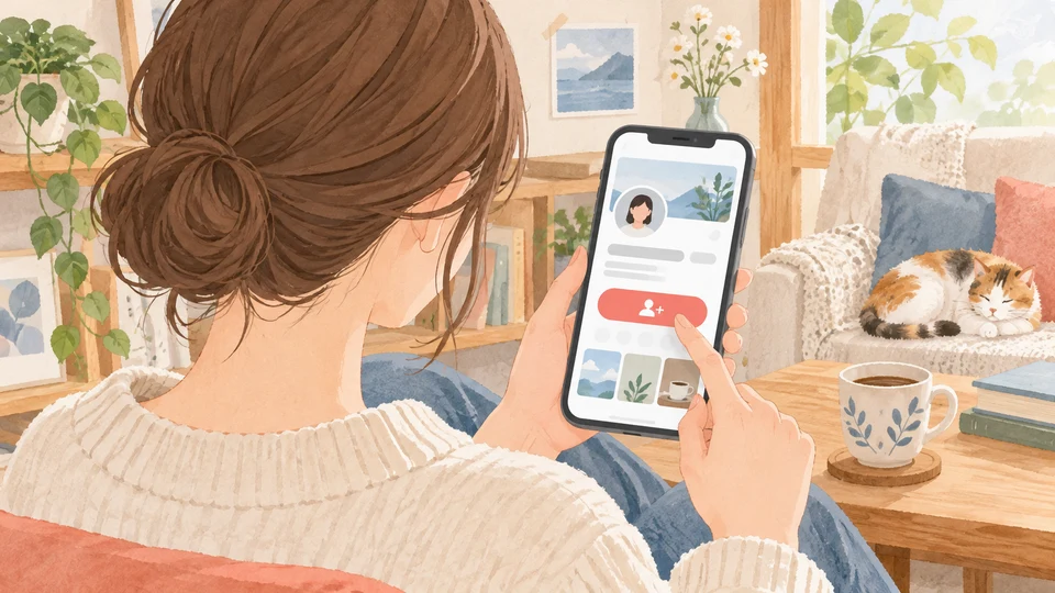 SNSのプロフィールをフォローする前に立ち止まって確認する人
